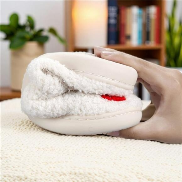 Fuzzy plush memory foam slippers warm indoor outdoor house shoes winter for wome - Picture 6 of 7